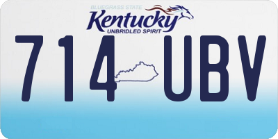 KY license plate 714UBV