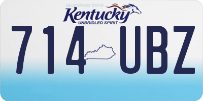 KY license plate 714UBZ