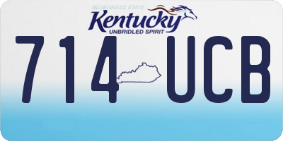 KY license plate 714UCB