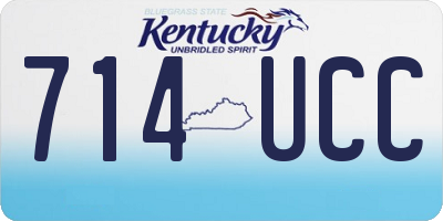 KY license plate 714UCC