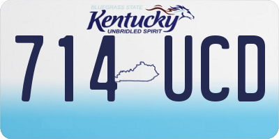 KY license plate 714UCD