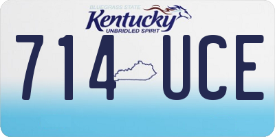 KY license plate 714UCE