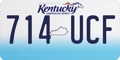 KY license plate 714UCF