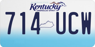 KY license plate 714UCW