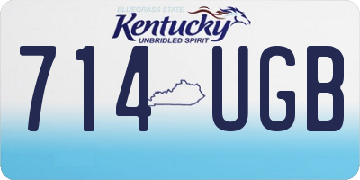 KY license plate 714UGB