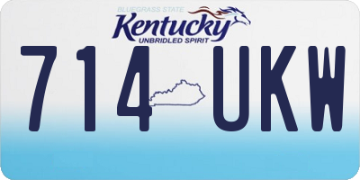 KY license plate 714UKW