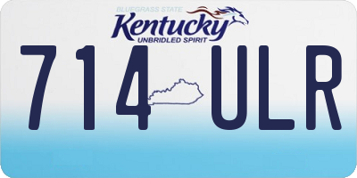 KY license plate 714ULR