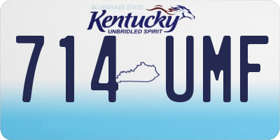 KY license plate 714UMF
