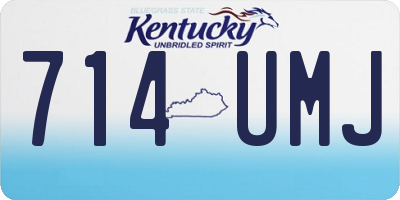 KY license plate 714UMJ