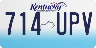 KY license plate 714UPV