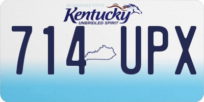 KY license plate 714UPX