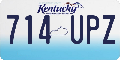 KY license plate 714UPZ