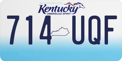 KY license plate 714UQF