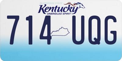 KY license plate 714UQG