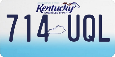 KY license plate 714UQL