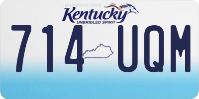 KY license plate 714UQM