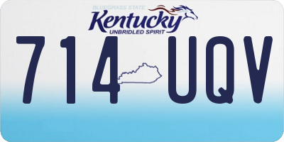 KY license plate 714UQV