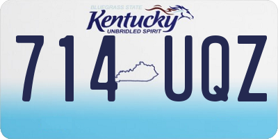 KY license plate 714UQZ