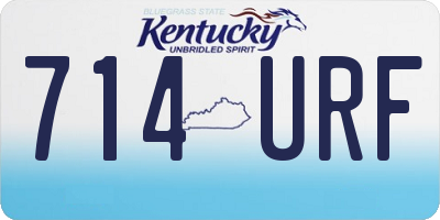 KY license plate 714URF
