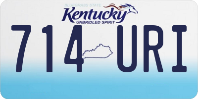 KY license plate 714URI