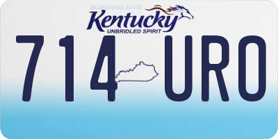 KY license plate 714URO