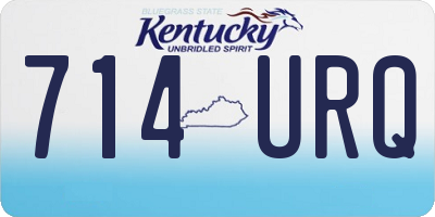 KY license plate 714URQ