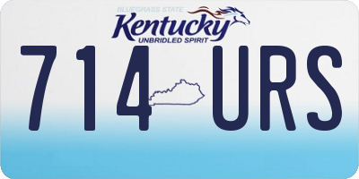 KY license plate 714URS