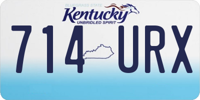 KY license plate 714URX