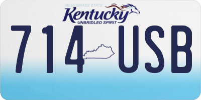 KY license plate 714USB