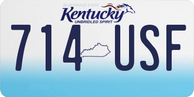 KY license plate 714USF