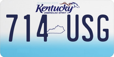KY license plate 714USG