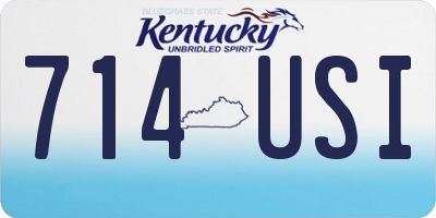 KY license plate 714USI