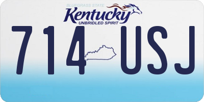 KY license plate 714USJ