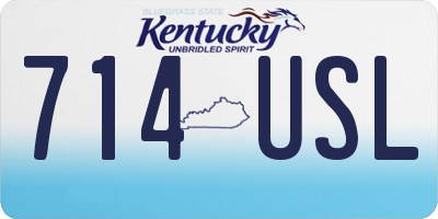 KY license plate 714USL