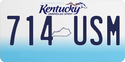 KY license plate 714USM