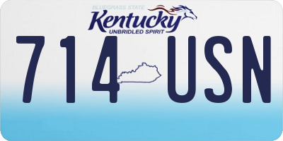 KY license plate 714USN