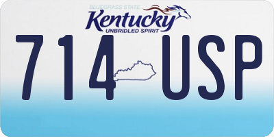 KY license plate 714USP