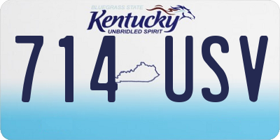 KY license plate 714USV
