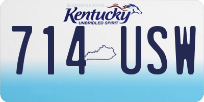 KY license plate 714USW