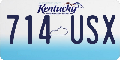 KY license plate 714USX