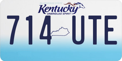 KY license plate 714UTE