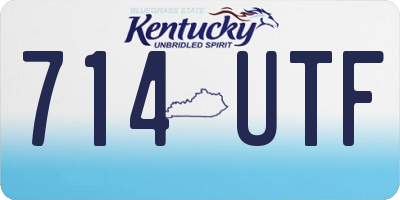 KY license plate 714UTF