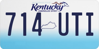 KY license plate 714UTI