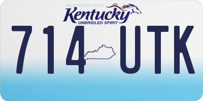 KY license plate 714UTK