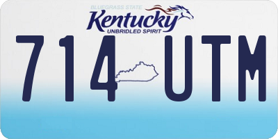 KY license plate 714UTM