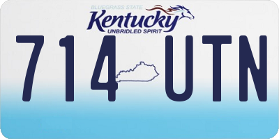 KY license plate 714UTN