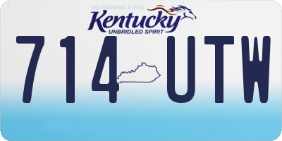 KY license plate 714UTW