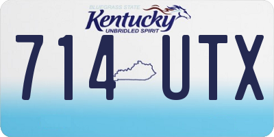 KY license plate 714UTX