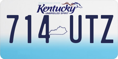 KY license plate 714UTZ