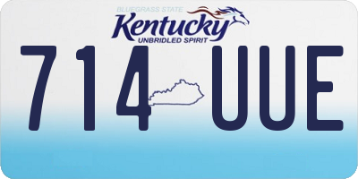 KY license plate 714UUE